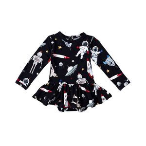 Bums & Roses I Need Space Ruffle Dress, Multicolor